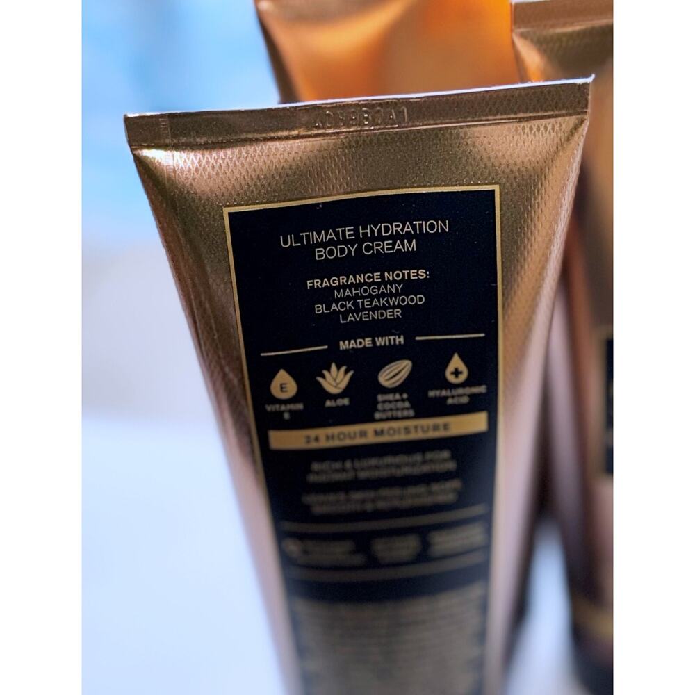 Bath & Body Works Mahogany Teakwood for MEN 8oz Ultimate Hydration Body Cream x3 - Picture 4 of 5